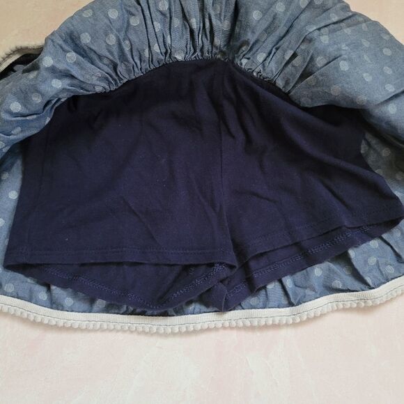 Polka dot ruffle mini skirt skort pull on - Picture 4 of 4